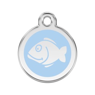 ID Tag z grawerem Fish - błękitny