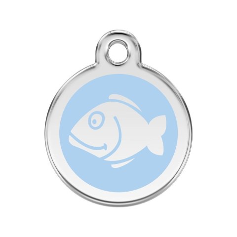 ID Tag z grawerem Fish - błękitny