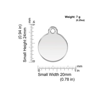 ID Tag z grawerem Fish - czerwony