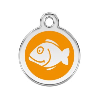 ID Tag z grawerem Fish - pomarańczowy