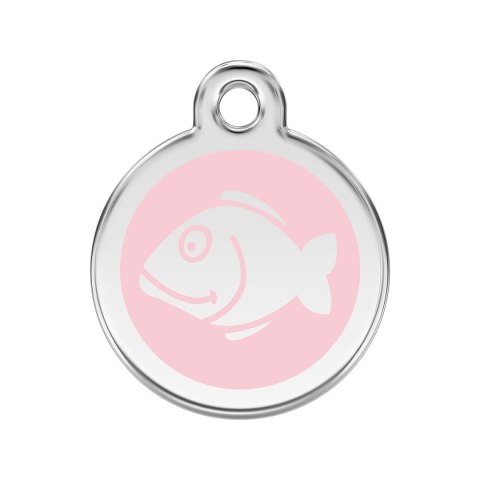 ID Tag z grawerem Fish - różowy