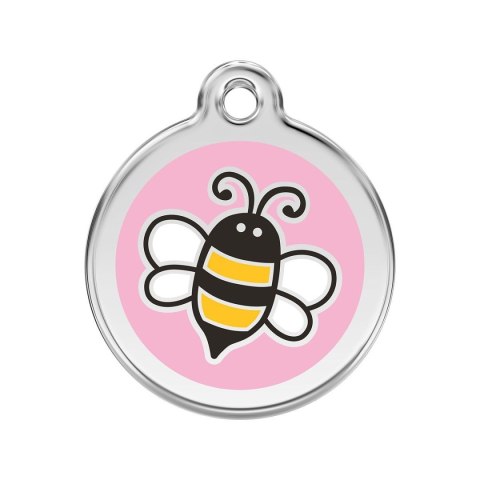 ID Tag z grawerem Tag Bumble Bee Pink