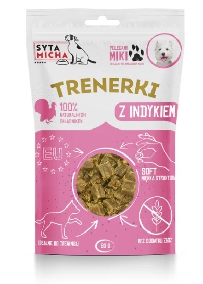 Trenerki z indykiem dla psa 80g