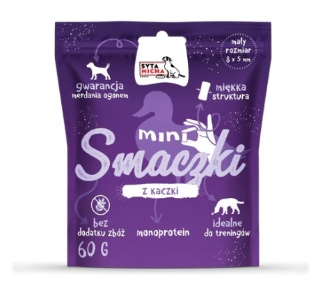 Mini smaczki dla psa z kaczki 60g