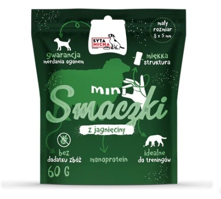 Mini smaczki dla psa z jagnięciny 60g