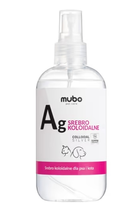 Mubo Colloidal Silver 250ml - koloidalne srebro dla psa i kota