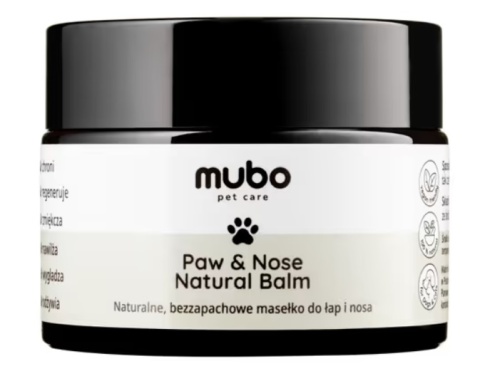 Mubo Paw & Nose Fragrance Free Natural Balm 50g - naturalne masełko do łap i nosa, dla psa i kota, bezzapachowe