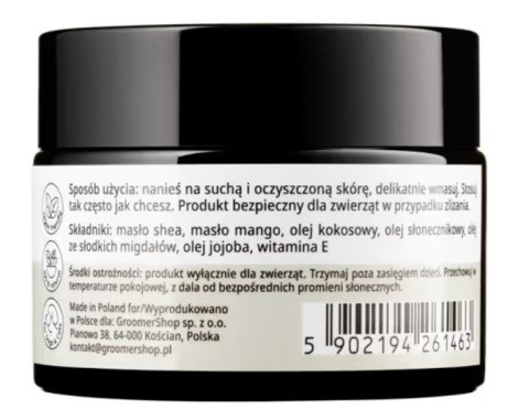 Mubo Paw & Nose Fragrance Free Natural Balm 50g - naturalne masełko do łap i nosa, dla psa i kota, bezzapachowe