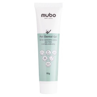 Mubo Pet Dental Gel 95g - żelowa pasta do zębów psa i kota, o smaku wołowiny