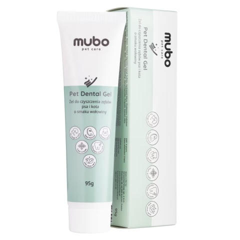 Mubo Pet Dental Gel 95g - żelowa pasta do zębów psa i kota, o smaku wołowiny