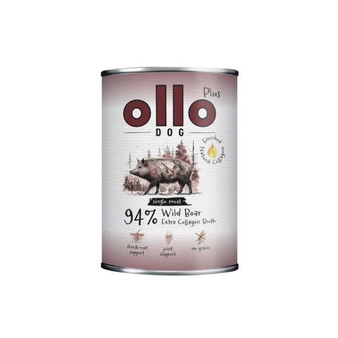 Ollo Plus Kolagen Dzik 800g- Karma mokra dla psa