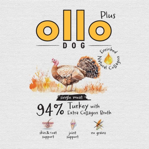 Ollo Plus Kolagen Indyk 800g- Karma mokra dla psa