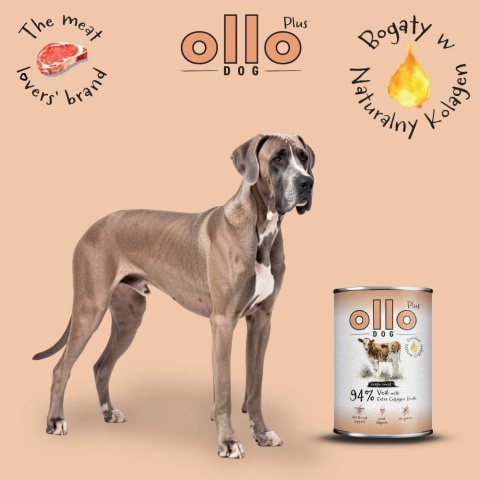 Ollo Plus Kolagen Cielęcina 400g- Karma mokra dla psa