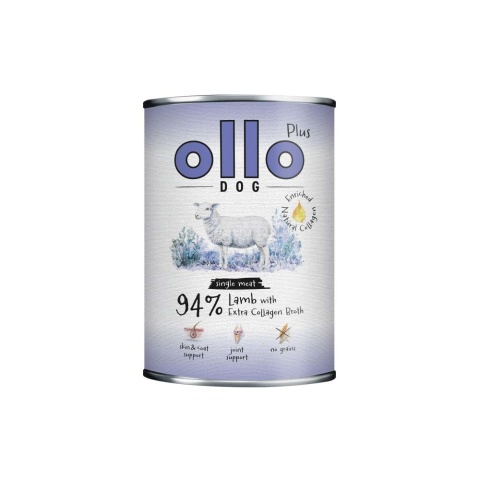 Ollo Plus Kolagen Jagnięcina 400g- Karma mokra dla psa