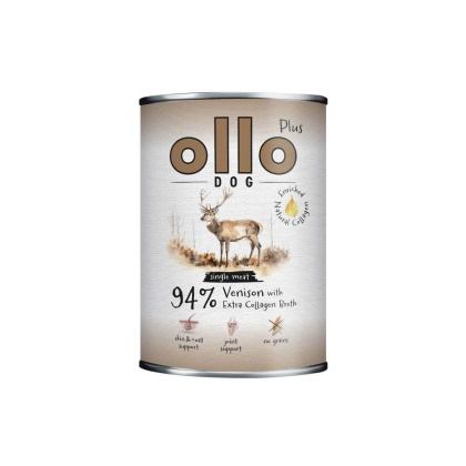 Ollo Plus Kolagen Jeleń 800g - Karma mokra dla psa