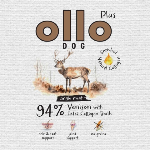 Ollo Plus Kolagen Jeleń 400g - Karma mokra dla psa