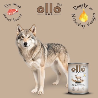Ollo Plus Kolagen Jeleń 400g - Karma mokra dla psa