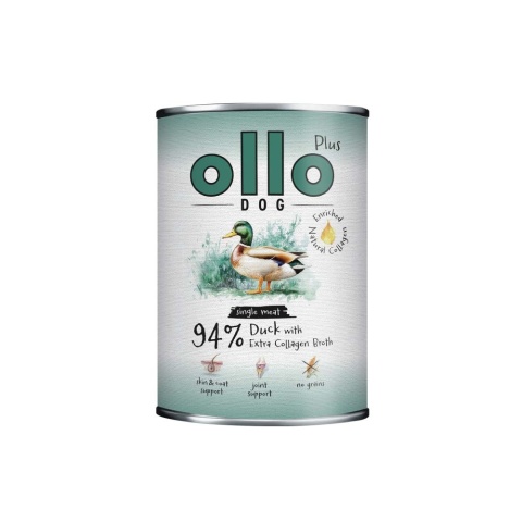 Ollo Plus Kolagen Kaczka 800g- Karma mokra dla psa