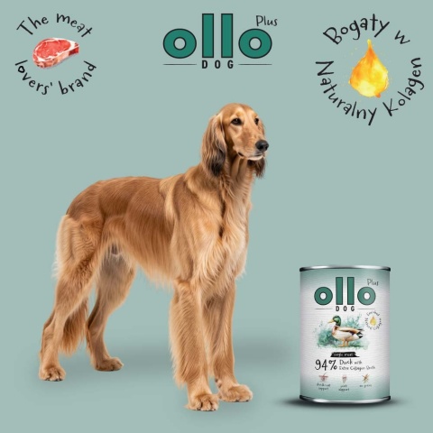 Ollo Plus Kolagen Kaczka 800g- Karma mokra dla psa
