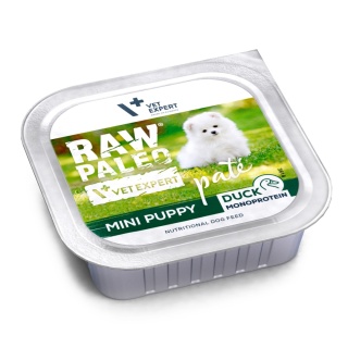 RAW PALEO DUCK PATE MINI PUPPY - mokra karma dla szczeniąt - kaczka