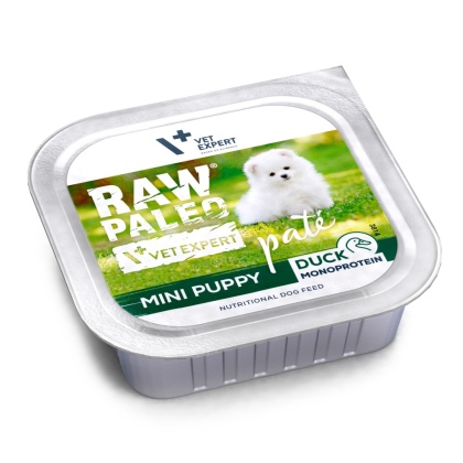 RAW PALEO DUCK PATE MINI PUPPY - mokra karma dla szczeniąt - kaczka