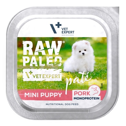 RAW PALEO PORK PATE MINI PUPPY - mokra karma dla szczeniąt - wieprzowina