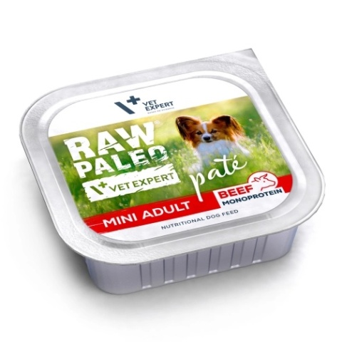 RAW PALEO PATE MINI ADULT BEEF - mokra karma dla psów dorosłych - wołowina