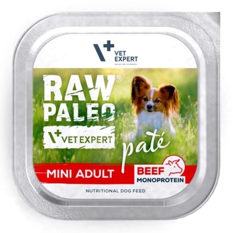 RAW PALEO PATE MINI ADULT BEEF - mokra karma dla psów dorosłych - wołowina