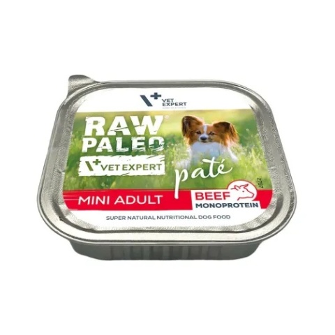 RAW PALEO PATE MINI ADULT BEEF - mokra karma dla psów dorosłych - wołowina