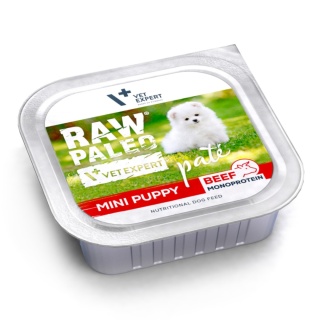 RAW PALEO PATE MINI PUPPY BEEF - mokra karma dla szczeniąt - wołowina