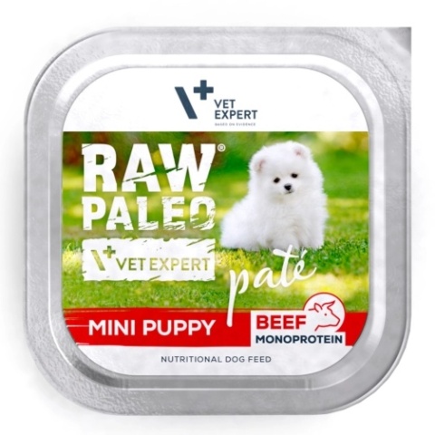 RAW PALEO PATE MINI PUPPY BEEF - mokra karma dla szczeniąt - wołowina