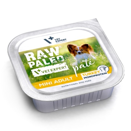 RAW PALEO PATE MINI ADULT TURKEY - mokra karma dla psów dorosłych - indyk