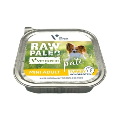 RAW PALEO PATE MINI ADULT TURKEY - mokra karma dla psów dorosłych - indyk