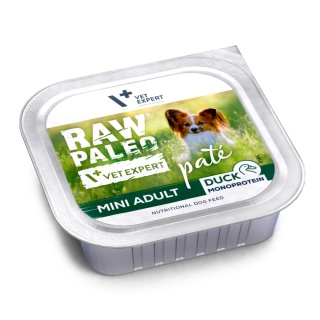RAW PALEO DUCK PATE MINI ADULT - mokra karma dla psów dorosłych - kaczka