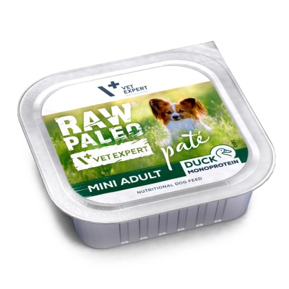 RAW PALEO DUCK PATE MINI ADULT - mokra karma dla psów dorosłych - kaczka