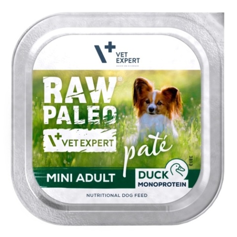RAW PALEO DUCK PATE MINI ADULT - mokra karma dla psów dorosłych - kaczka