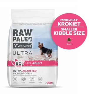 RAW PALEO ULTRA PORK ADULT MINI 2 kg- sucha karma z wieprzowiną dla psów dorosłych ras małych