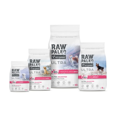 RAW PALEO ULTRA PORK ADULT MINI 750 g- sucha karma z wieprzowiną dla psów dorosłych ras małych