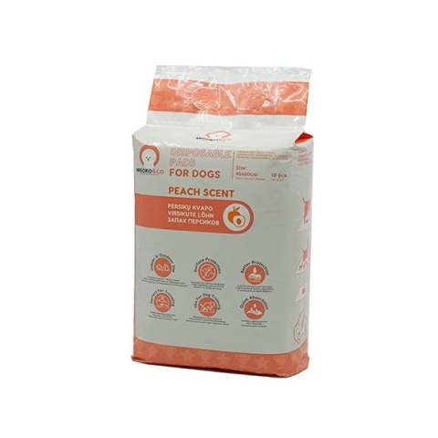 MISOKO Jednorazowa mata 45x60cm 10szt. PIESKI RÓŻ O zapachu brzoskwini