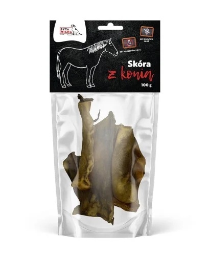 Syta Micha Suszona skóra z konia dla psa 100g