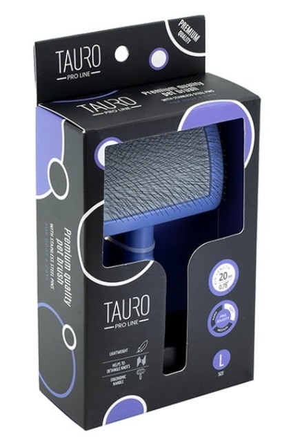 TAURO Szczotka z plastikowym trzonkiem, miękkie piny stal nierdzewna 20 mm, fiolet 17.5x10.6x6.2 cm