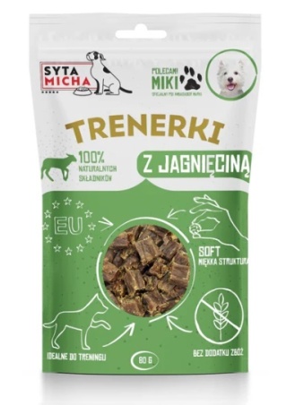 Trenerki z jagnięciną dla psa 80g