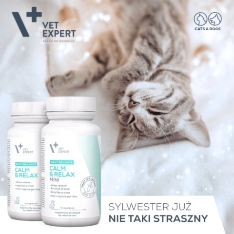 VET EXPERT CALM & RELAX MINI - preparat na objawy stresu dla psów małych ras i kotów
